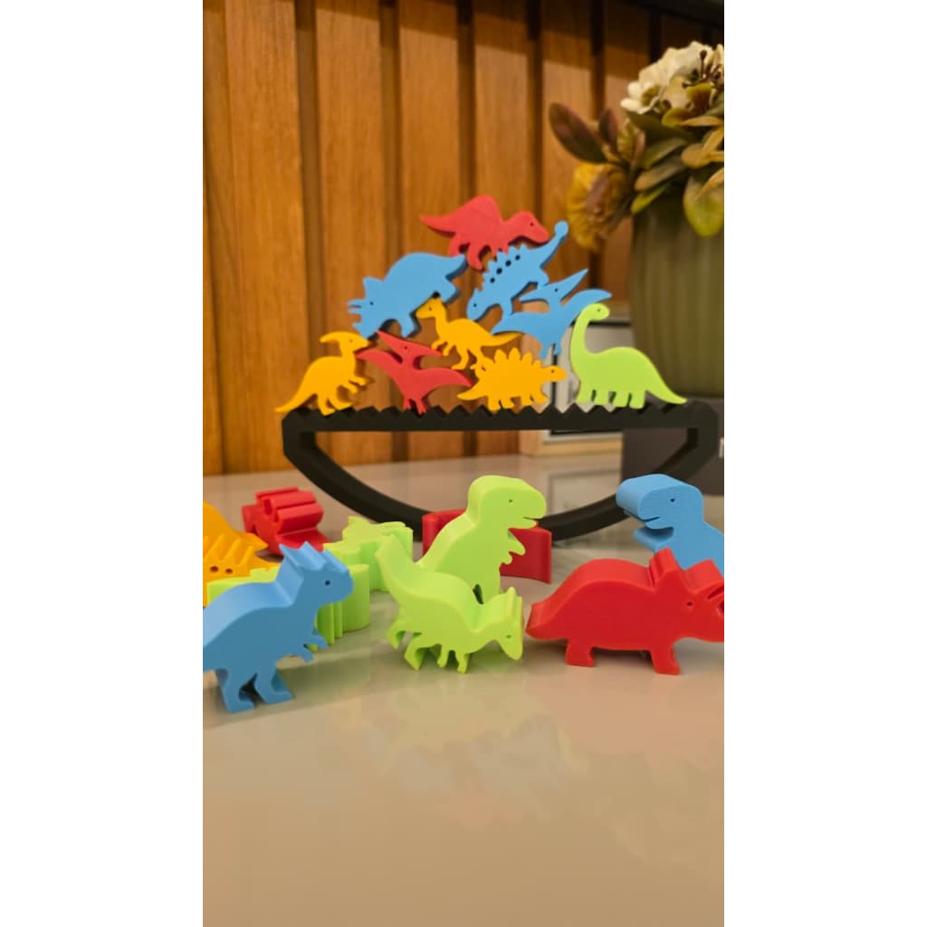 🦖 JOGO DE EQUILÍBRIO DINOSSAUROS – VERSÃO GRANDE COM 20 PEÇAS 🦕