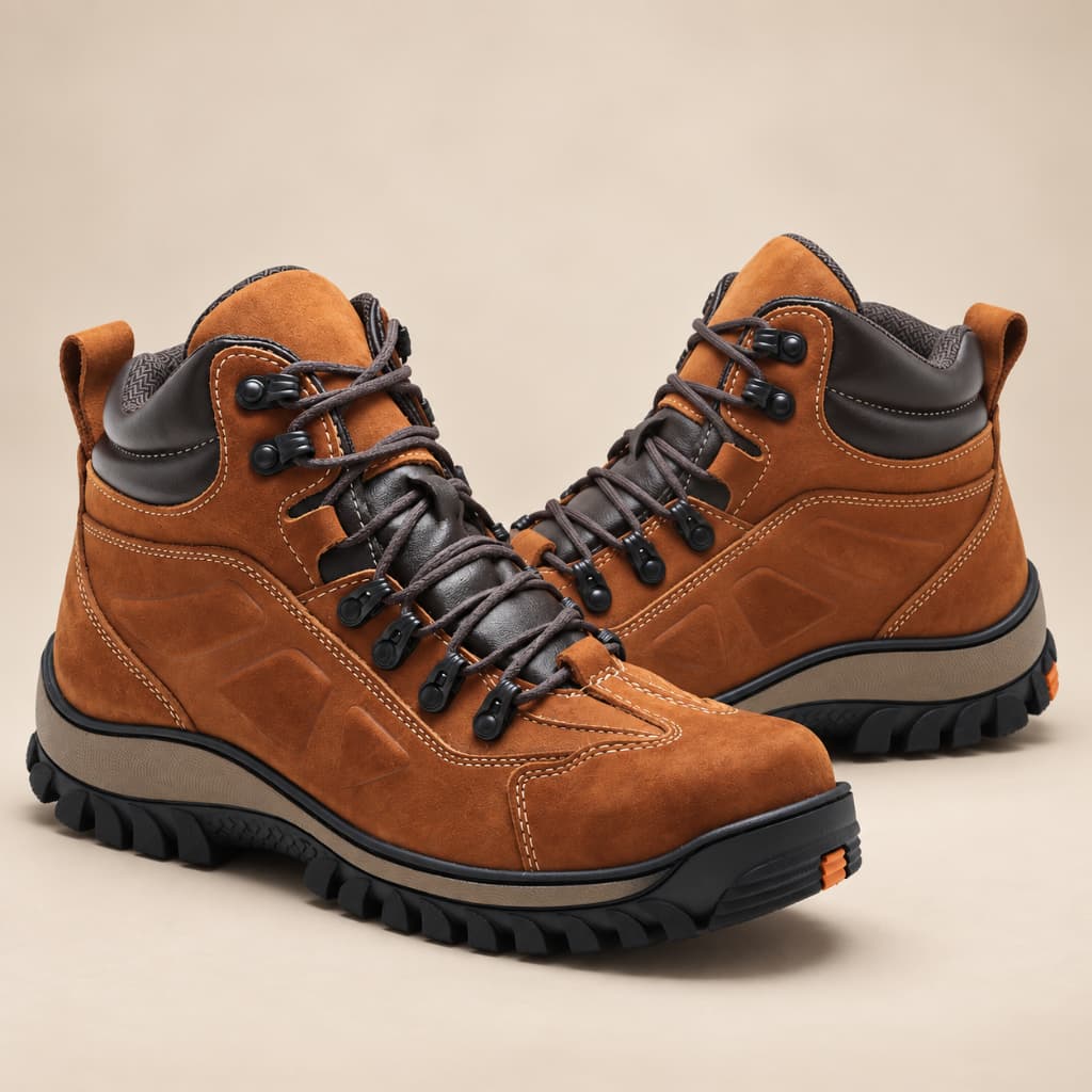 Coturno Masculino em Couro Adventure Casual para Passeio Bota Confortável Resistente Solado Tratorado