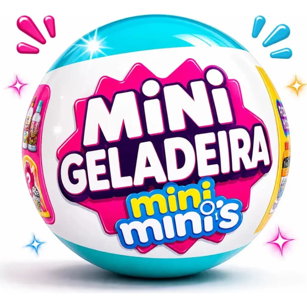 Bola Cápsula Surpresa Mini Geladeira Miniatura Comidinha Colecionável Brinquedo Infantil Galadeirinha