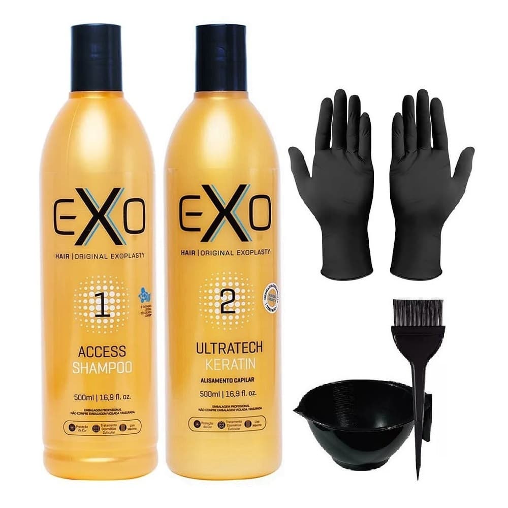Kit Progressiva Exoplastia Exo Hair 500ml + Aplicação.NF
