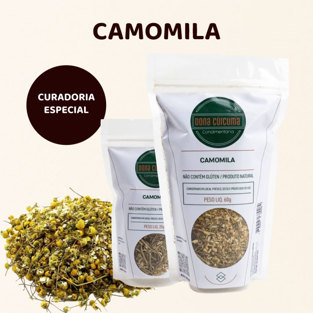 Camomila Flor Desidratada para Chá e Infusão | 100% Natural | Dona Cúrcuma