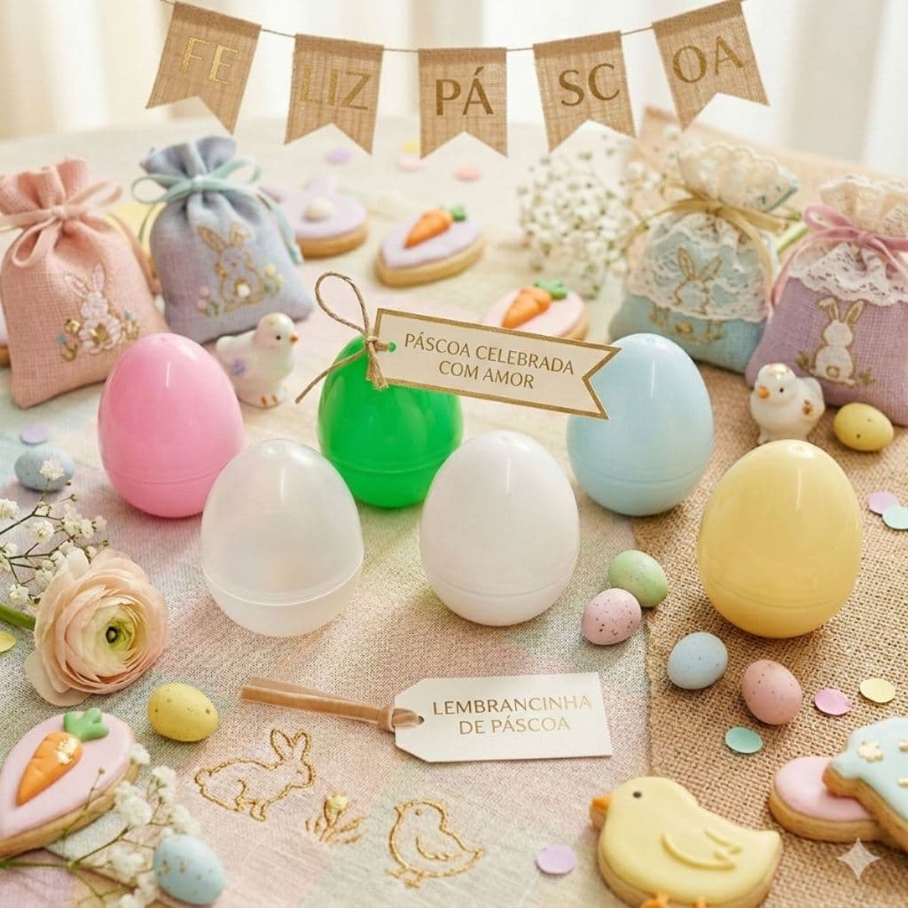 Kit Com 10 Ovo Suspresa Para Festa Pascoa Chocolate Ovinho De Plástico