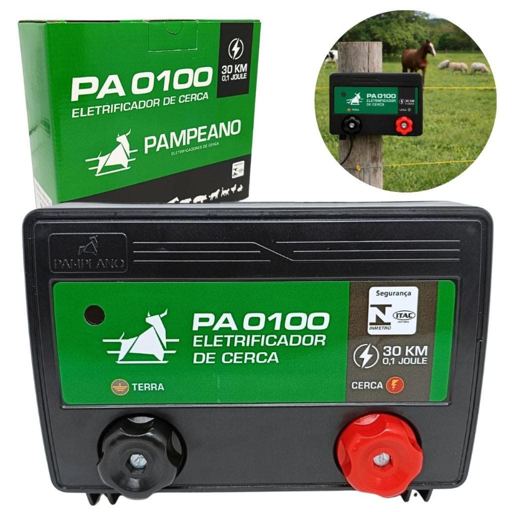 Aparelho De Choque Cerca Elétrica Rural Residencial Boi Cachorro Gato Vaca Leite 30km