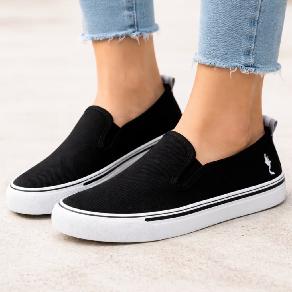 Tenis Feminino Slip On Iate Casual Polo Sem Cadarço