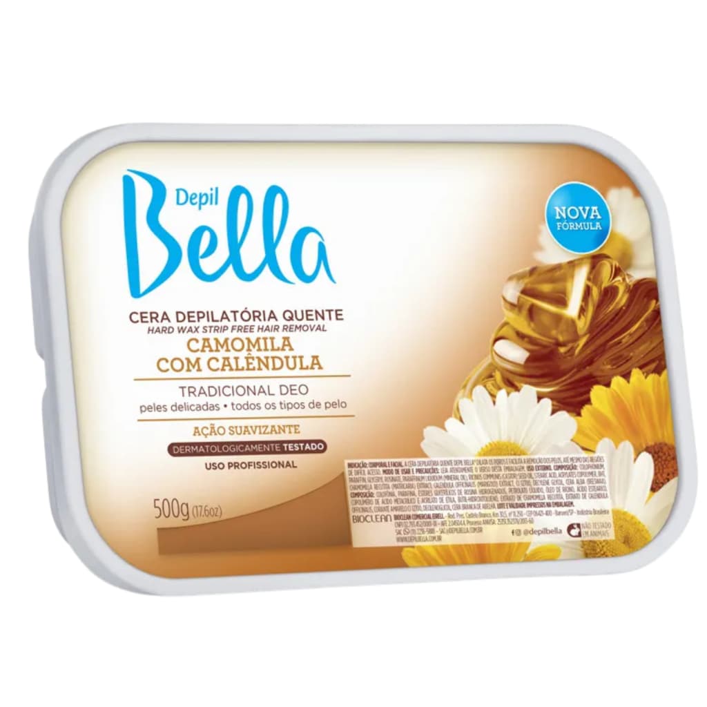 Cera Depilatória Quente Depil Bella  Camomila e Calêndula 250g-500g - Roll on 100g