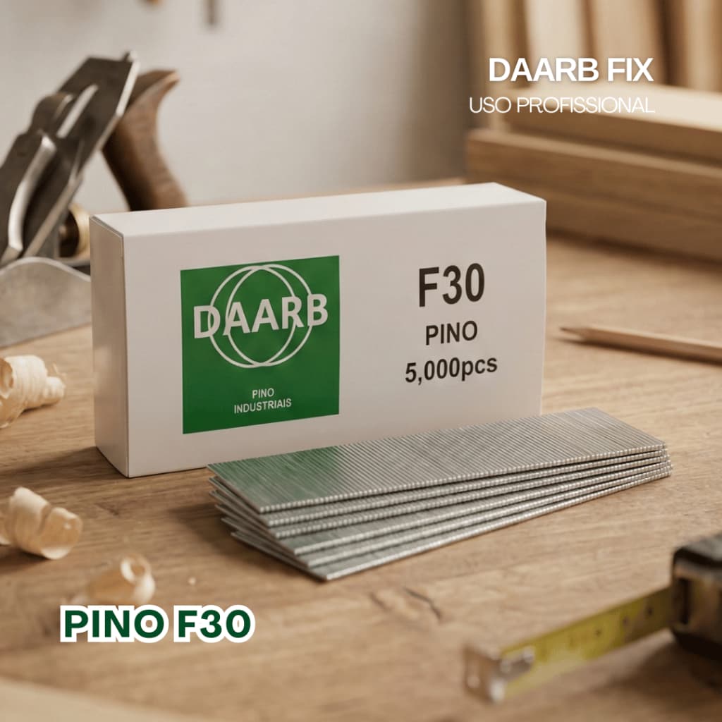 Pino F30 30mm Aço para Pinador Pneumático Caixa com 5000 Unid - DAARB FIX