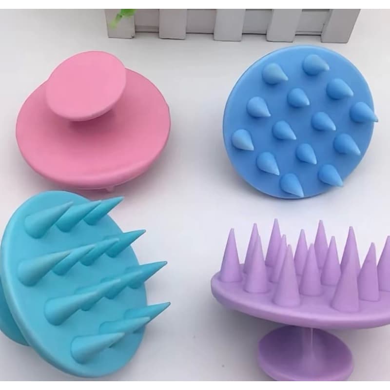 Escova de Silicone para Couro Cabeludo que Estimula o Crescimento Capilar