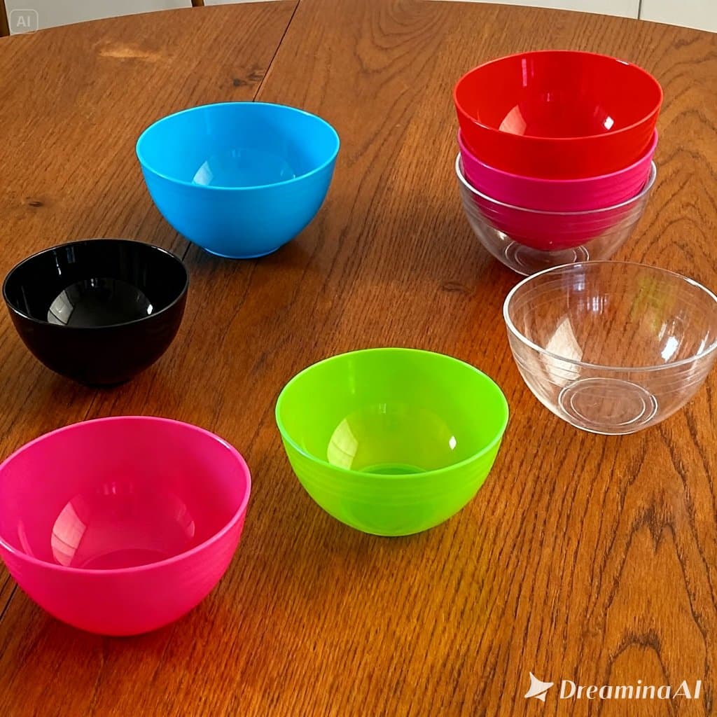 Kit Tigelas Cumbuca Bowl 300ml Acrílico Pote Cake Para Sobremesa Açaí e Sorvete 8 unidades