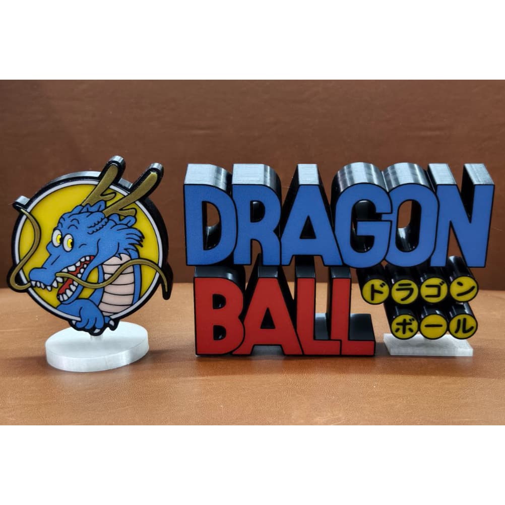 Logo Dragon Ball Clássico 1986 Colecionável - Letreiro 3D Decorativo (Com ou Sem Shenron)