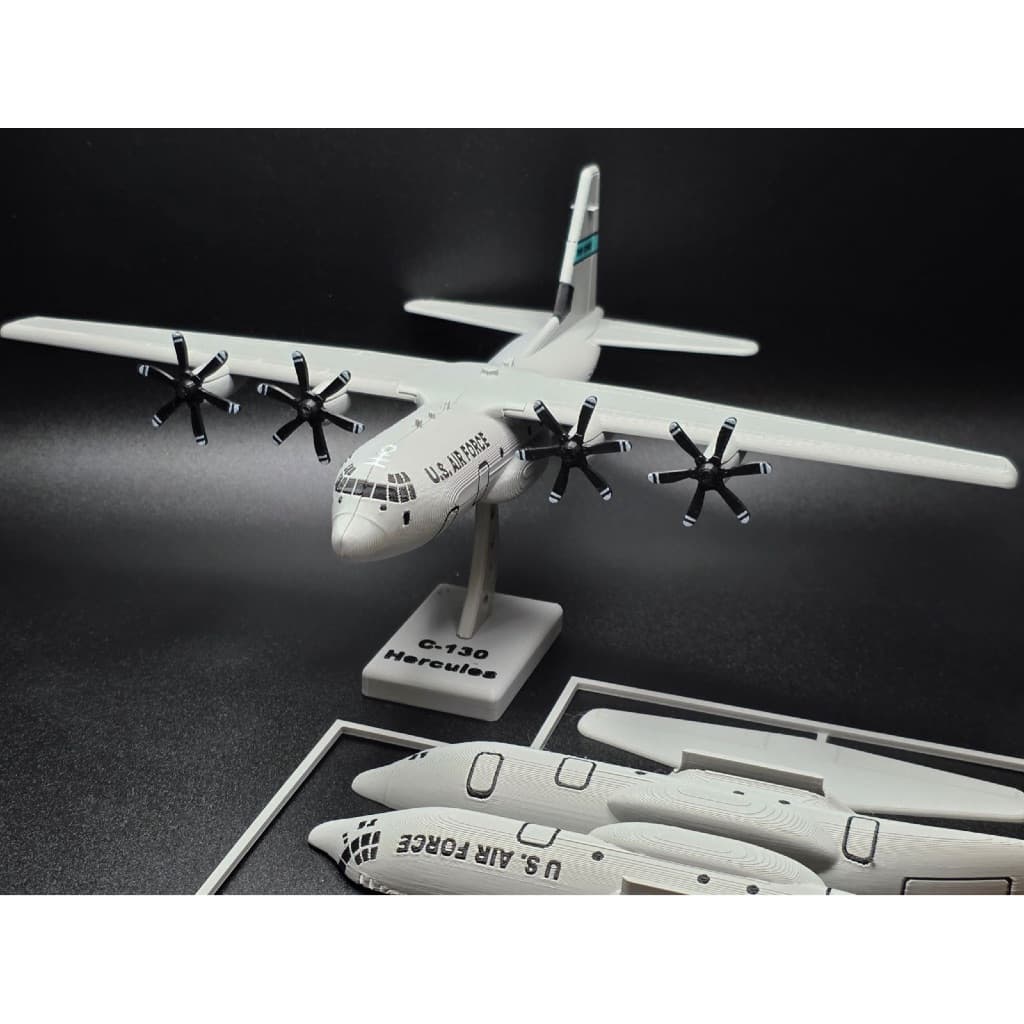 Kit Avião C-130 Hércules 3D para Montar | Miniatura Militar Colecionável | Presente AvGeek I Aviação