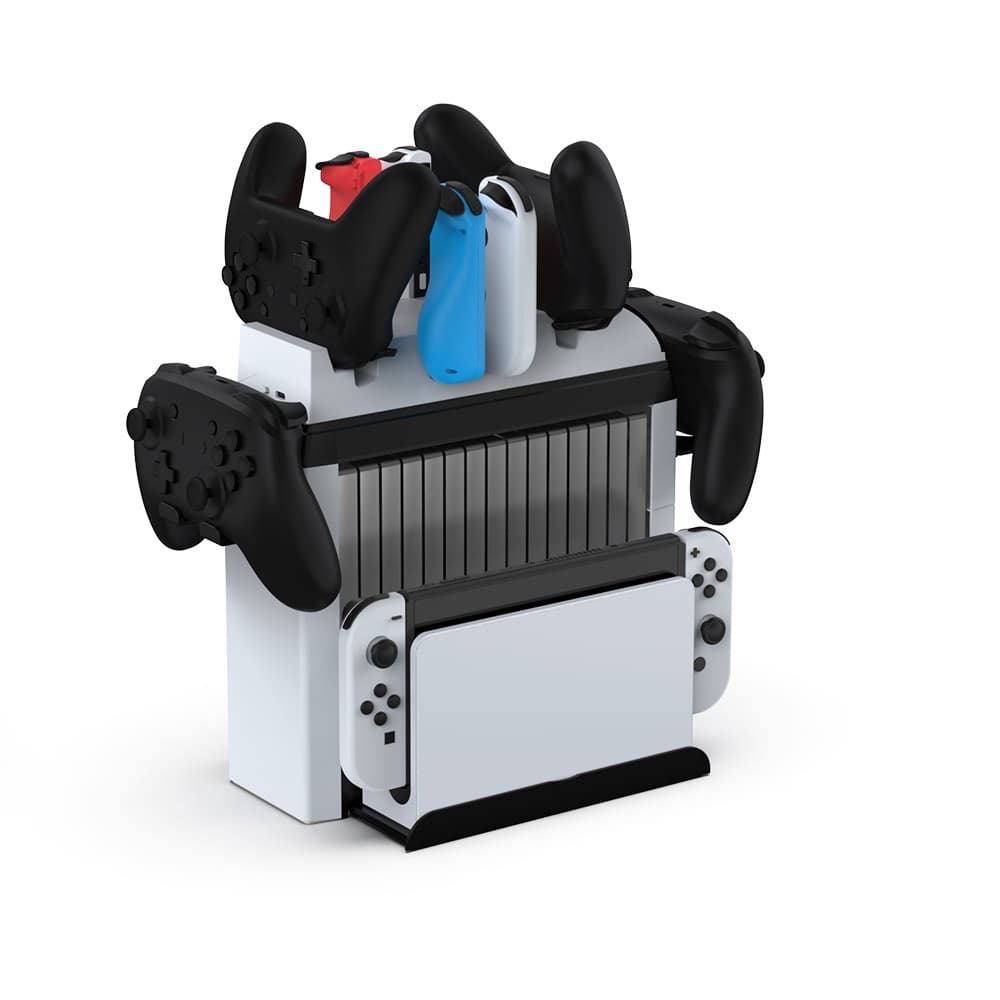 Dock de Carga 6 em 1 + Organizador Multifuncional para Nintendo Switch / Switch OLED