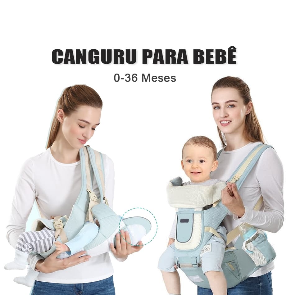 Canguru Para Bebê Ergonômico Com Assento