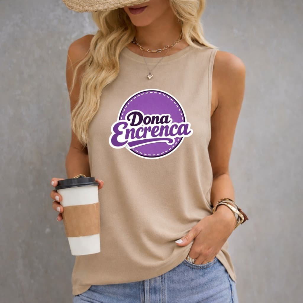 Regata camisa Feminina Sem Manga Gola Redonda Casual Modelo verão Academia Regata Confortável 100% algodão Malha Premium