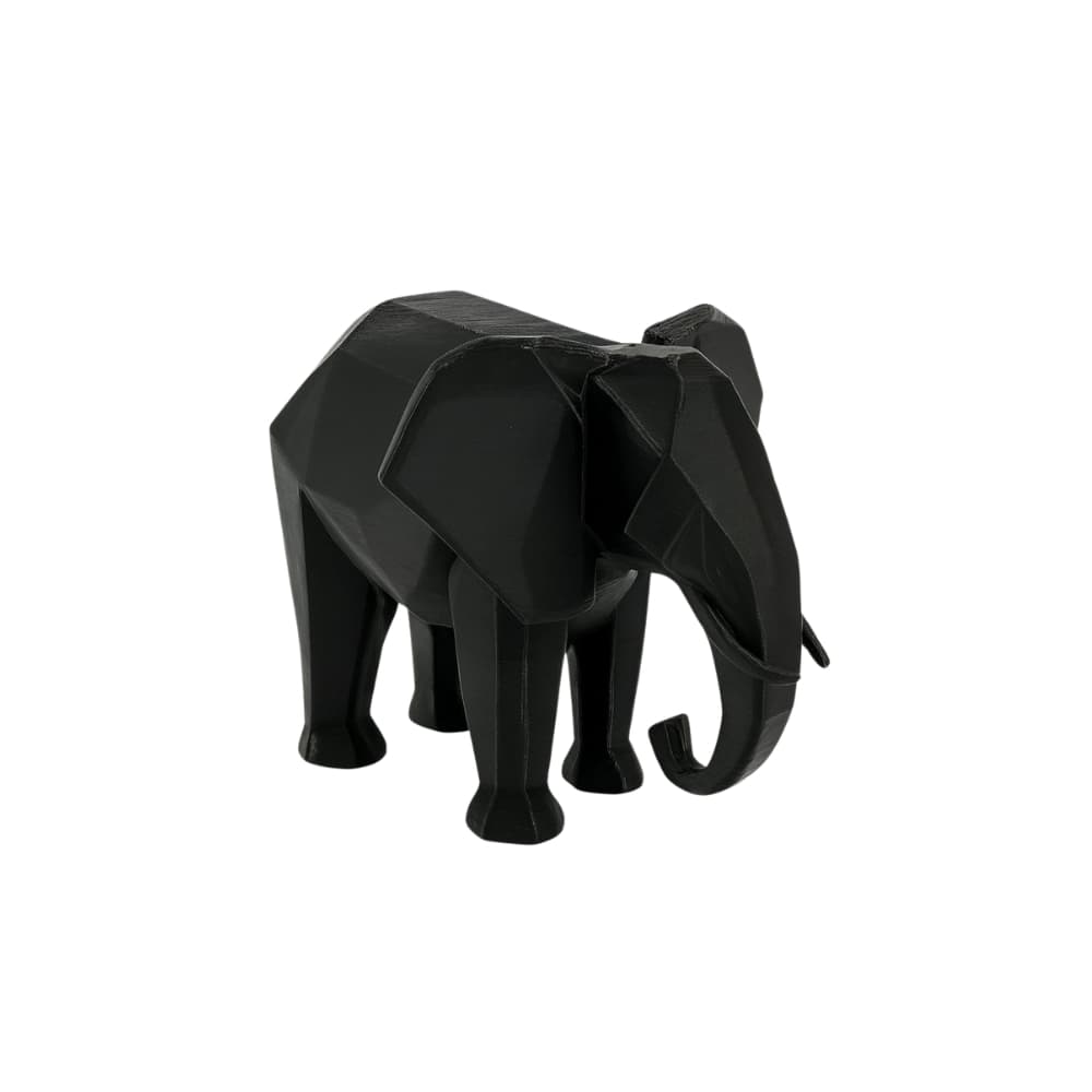 Elefante Geométrico Decorativo Preto