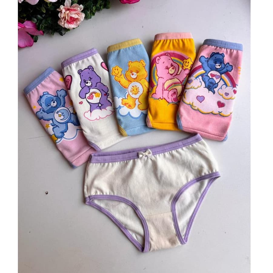 Kit 5 Calcinhas Infantis Menina  Algodão Macio, Confortável e Antialérgico