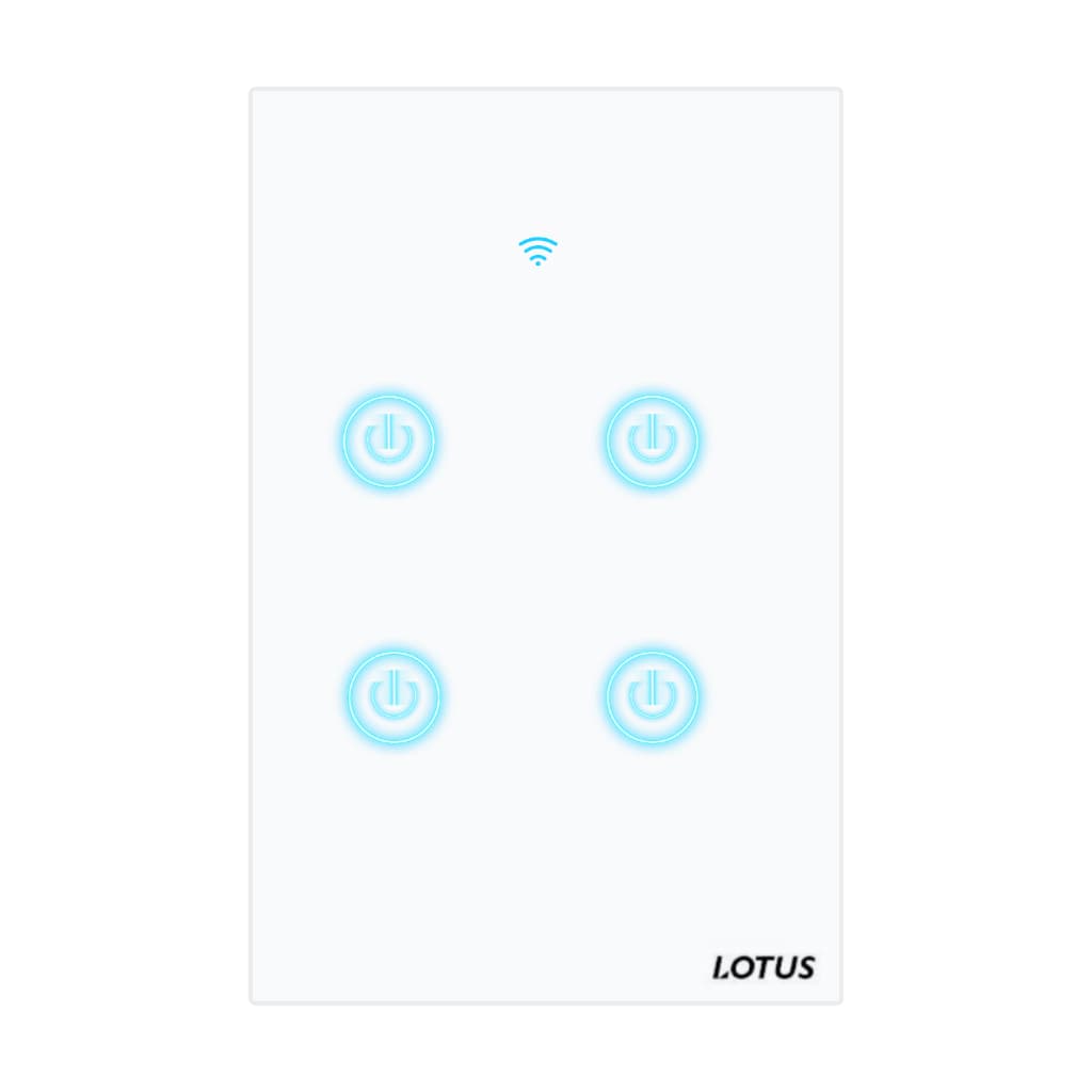Interruptor Inteligente 4 Botões Wi-Fi 4x2 Plus Lotus