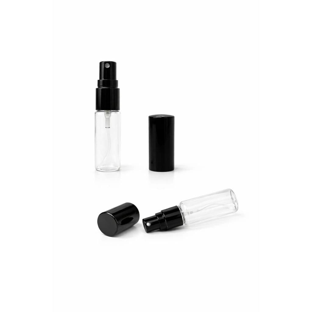 kit 50 vidros decant perfume 5ml luxo preto