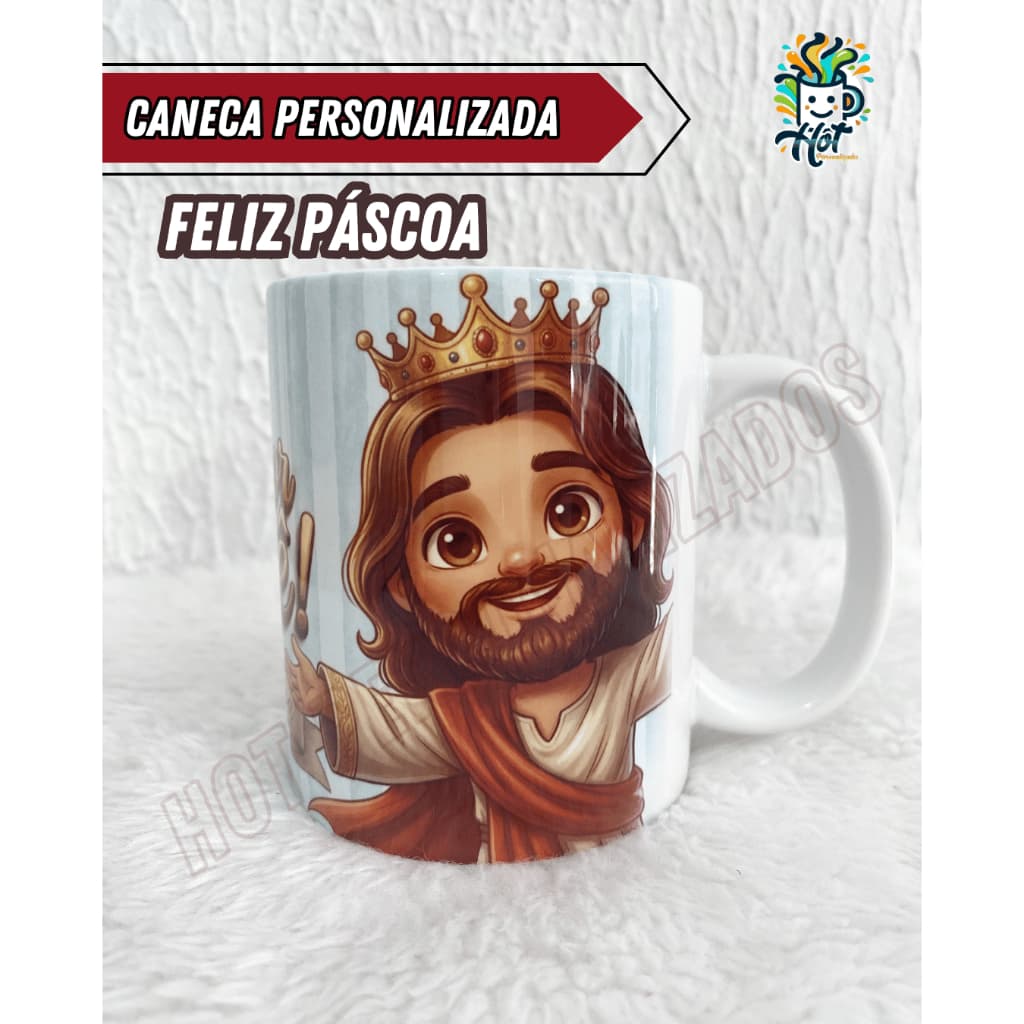 Caneca de Páscoa Cristã – Caneca Páscoa Religioso de Porcelana Presente