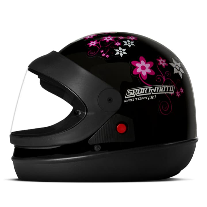 Capacete Moto Sport Moto Fechado Especial Feminino for Girls Pro Tork Leve e Simples Envio Rápido