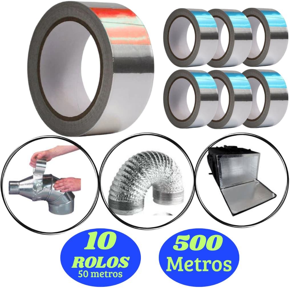 10 FITA ALUMINIZADA 500 METROS, MANTA TERMICA,AR CONDICIONADO,CAIXA DE ISOPOR,REFRIGERAÇÃO, PREMIUM