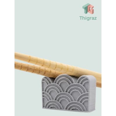 Descanso para hashi moderno decoração ondas Marrom - kit com 4 unidades