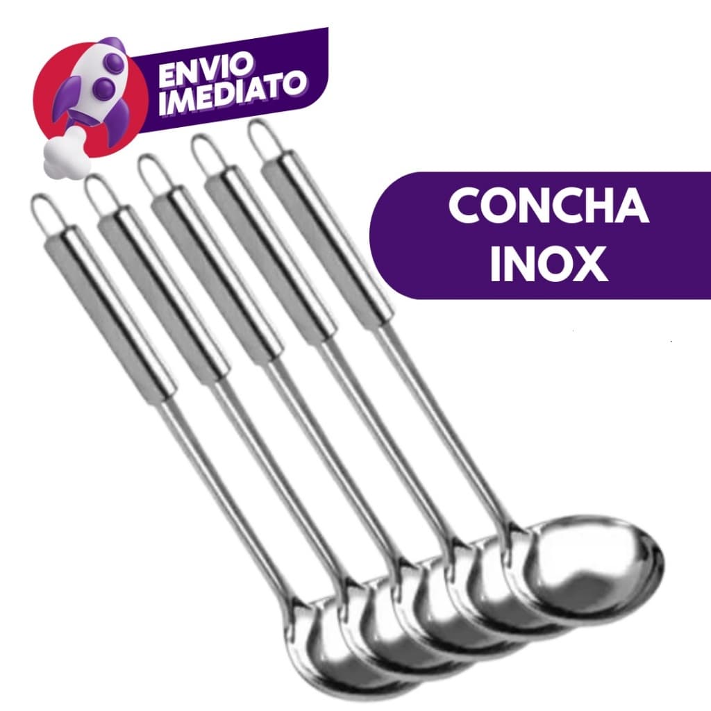 Concha Aço Inox Servir Feijão Caldo Sopa Cremes Molho Utensílio Cozinha Restaurante KIT 02, 03 e 05