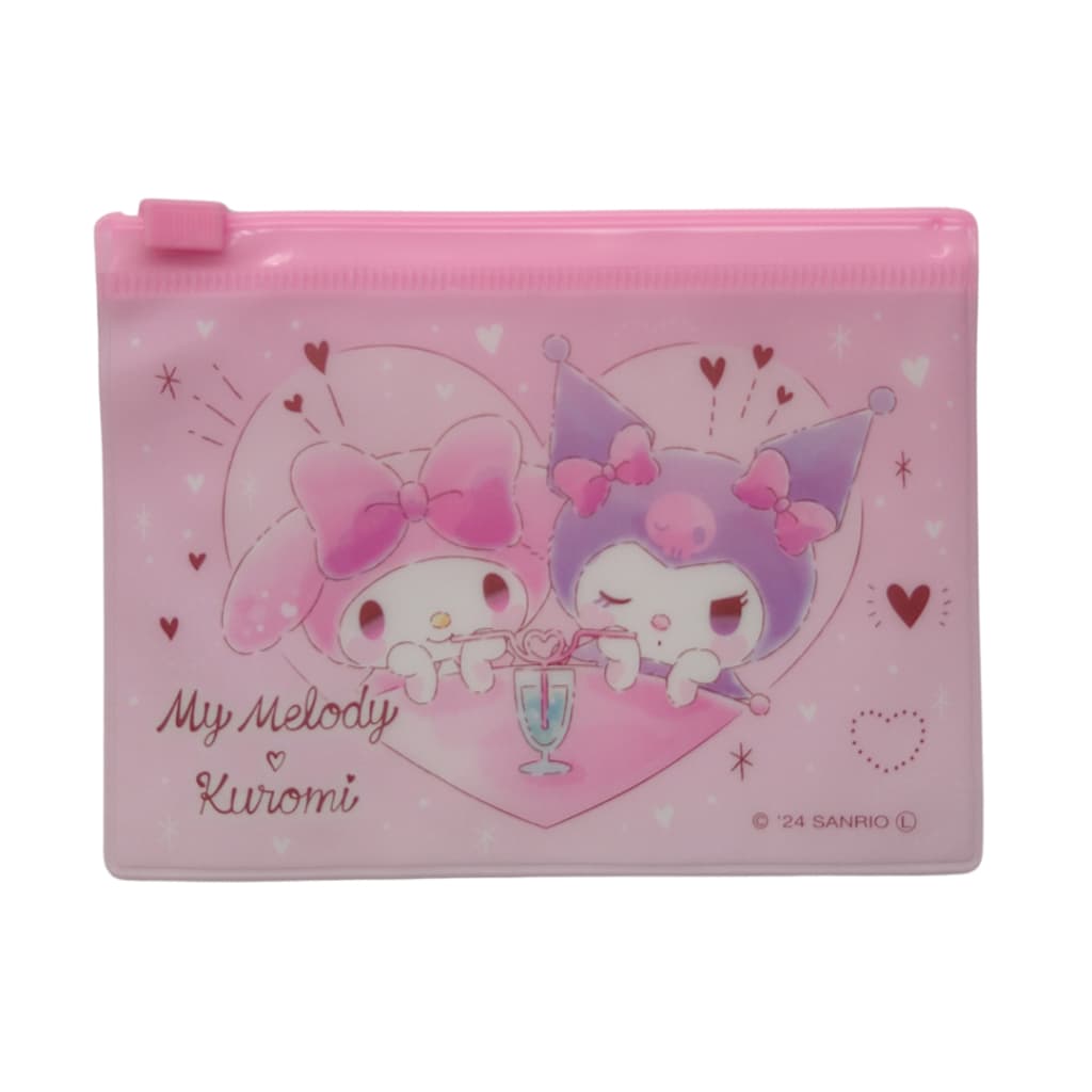 Necessaire Deslizante Fastener Case Sanrio 12x9cm KUROMI & MY MELODY