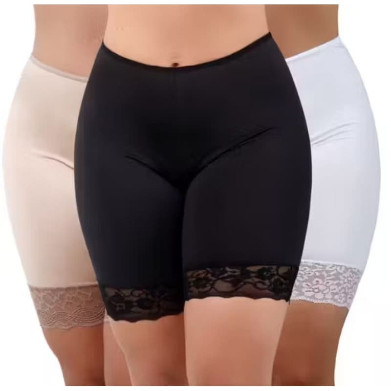 SHORT ANÁGUA SEGUNDA PELE COM RENDA.