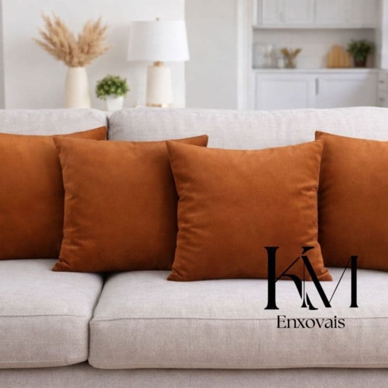 kit de 4 Capas (CHARME Em Suede Premium) De Alta qualidade,para Salas Quartos, Escritório ..