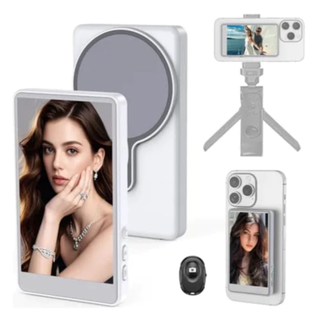 Tela Magnética Monitor Para Celular Sem Fio Smartphone Selfie Vlog Gravação
