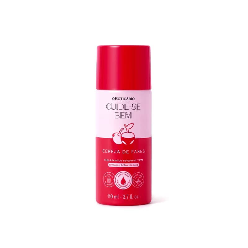 Óleo Térmico Corporal TPM Cuide-se Bem Cereja De Fases 110ml