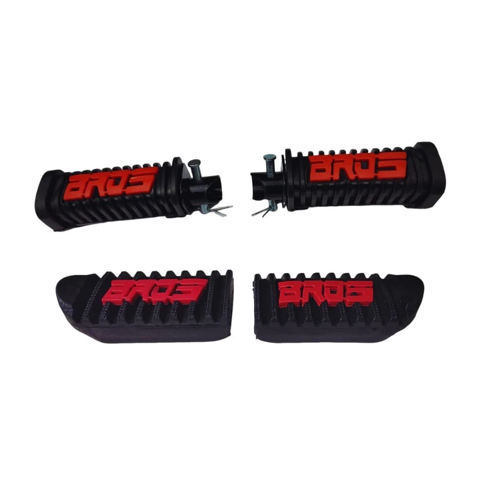 Kit Pedaleiras + Borracha Estribo Personalizada Nxr Bros Honda 160 2029 á 2026