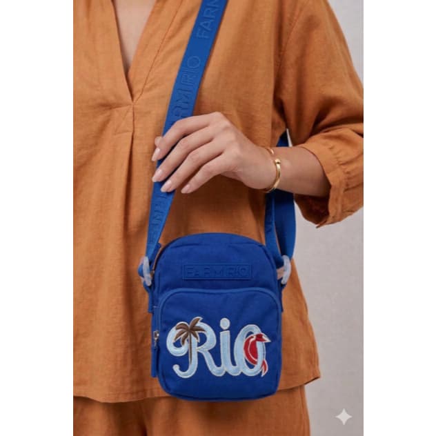 Bolsa Mini Bag Colorida Alça Transversal Regulável Rio Coqueiro Bordada Verão Envio Imediato