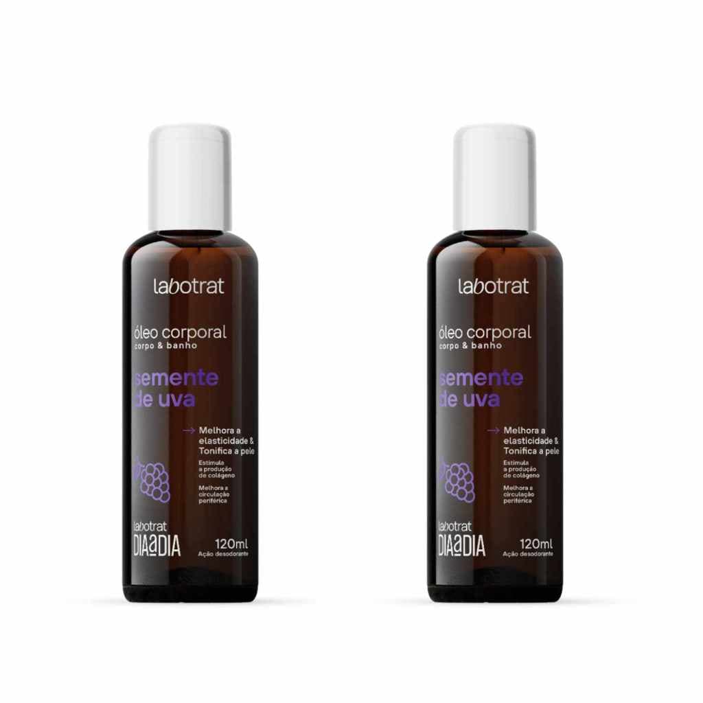 Kit 02 Óleo Corporal Semente De Uva Labotrat Estimula Colágeno
