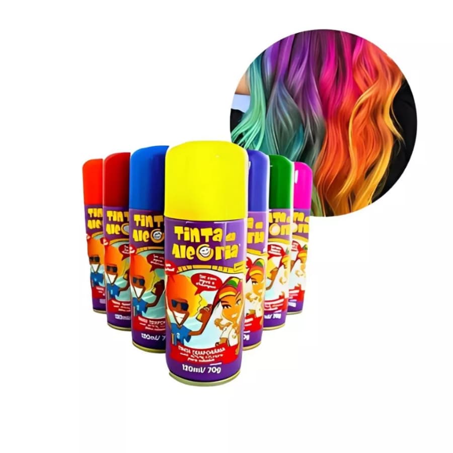 Tinta da Alegria Spray para Colorir Cabelos 150ml - Produto Premium - Envio Imediato