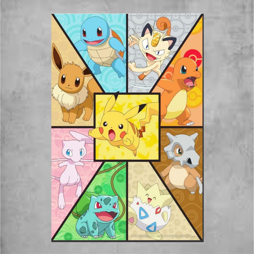 Placa Decorativa Pokemons Fofos Animes Decoração de Parede - Placas Decorativas Divertido Jogo