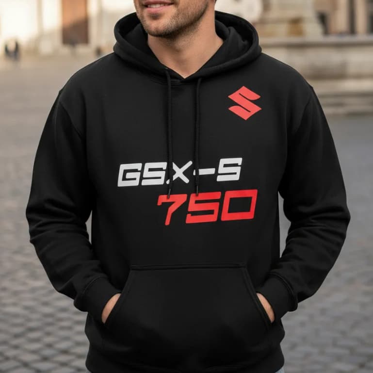 Blusa De Moletom Casaco Moto Gsx-s 750 Canguru Unissex