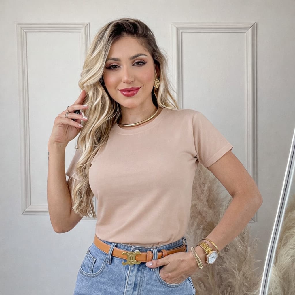 T-SHIRTLISAFEMENINAT-SHIRTBASICAT-SHIRTFEMENINA