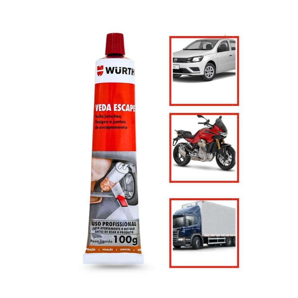 Veda Escape Alta Temperatura Vedante Escapamento Furado Cola Reparo Carro Moto Caminhão Massa Vedação
