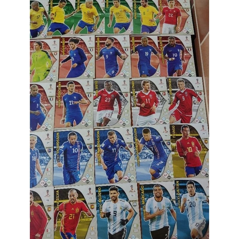 lote 44 figurinhas copa Rússia 2018