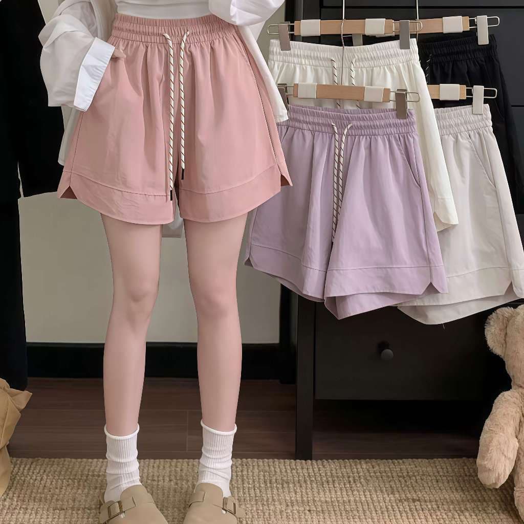Bermuda Feminina Casual Estilo Coreano, Confortável e Elegante para Uso Diário.