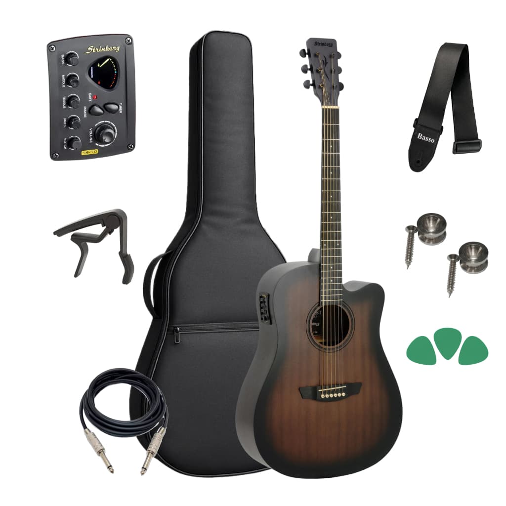 Violao Strinberg Forest Fs4d Tbs Folk+ Capa Luxo+ Acessorios