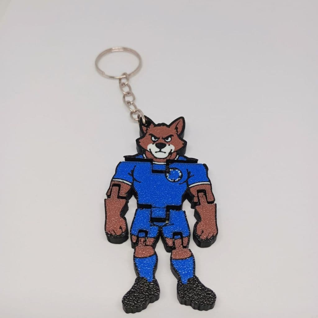 Chaveiro Mascote Raposa do Cruzeiro Articulado 3D / Chaveiro raposão do Cruzeiro em 3D