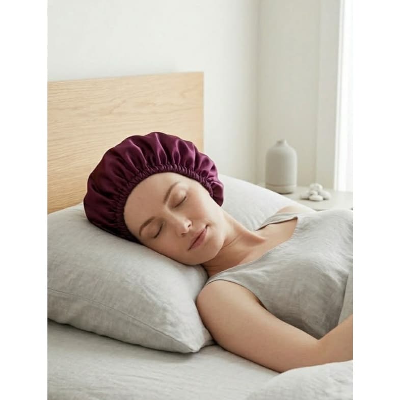 Touca de cetim feminina para cabelo, mulher, hidratação, capilar, nutrição, reconstrução, crespo, liso, dormir