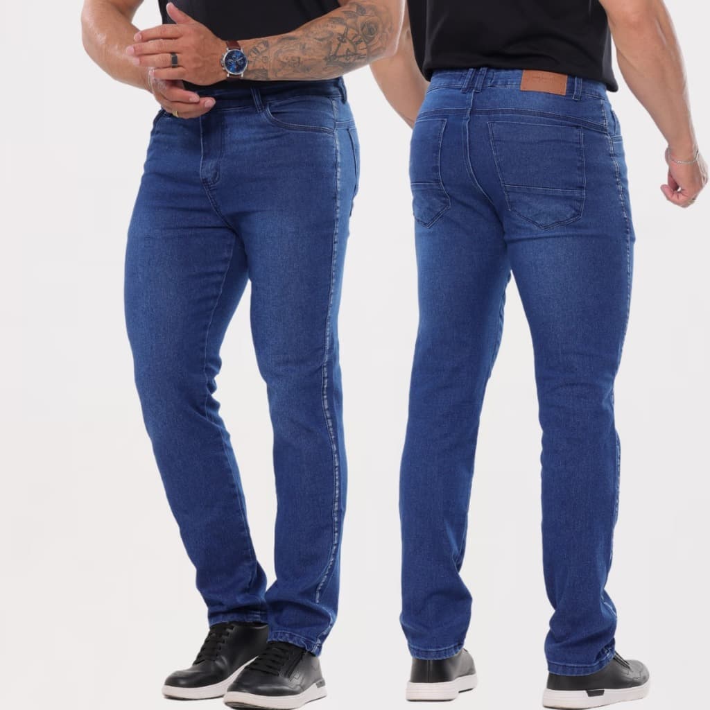 Calça Jeans Masculina Tradicional Premium com Elastano super confortável estiloso