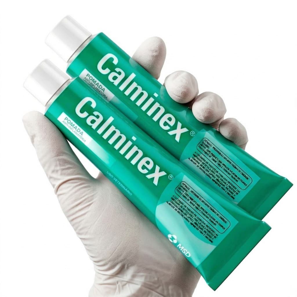 Kit 2 Calminex Grande Pomada Pra Cavalos Veterinária 100gr Cada