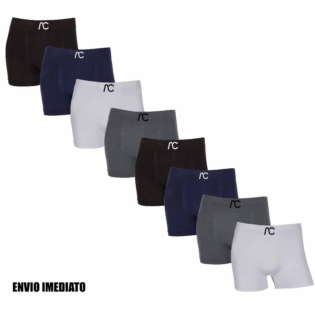 Kit 4 ou 8 cuecas boxer AC & Co Originais Microfibra confortáveis Sem Costura