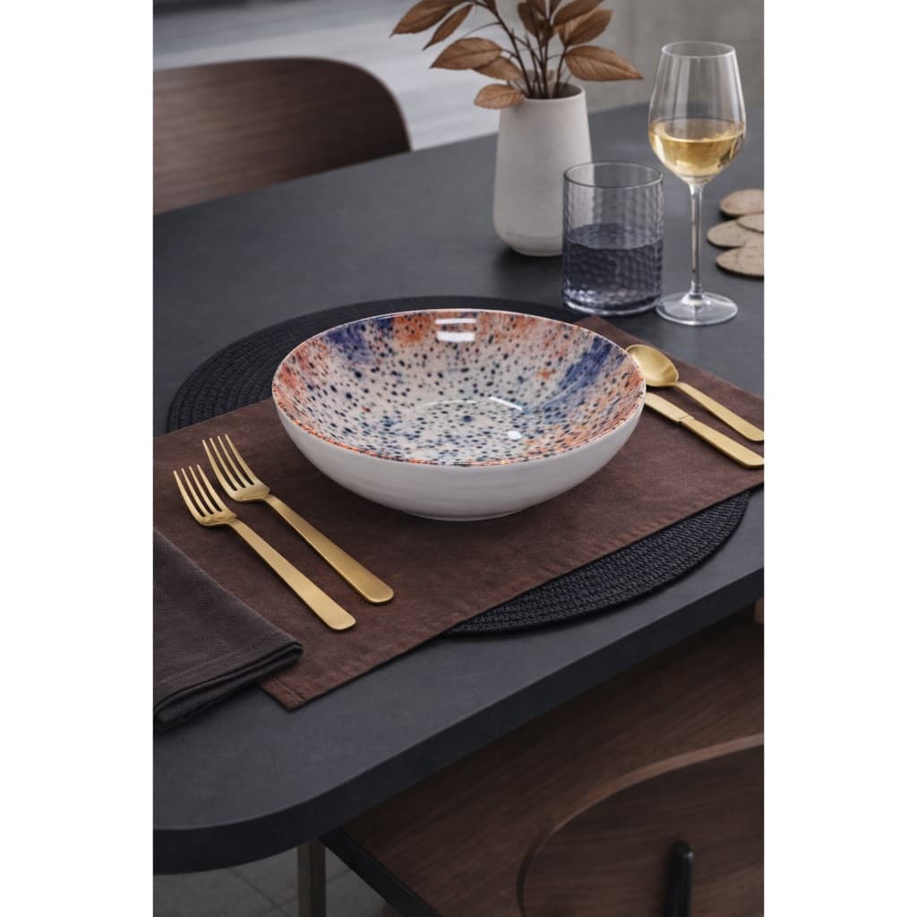 Prato Fundo 20,5 cm Terrazzo Cerâmica Oxford - Kit 02 Unid