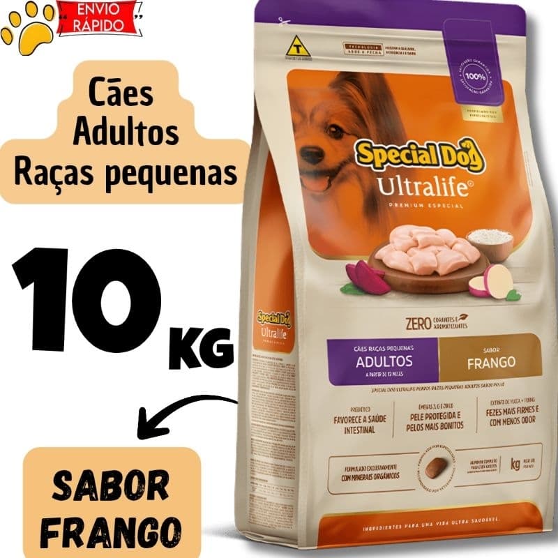 Ração Special Dog Ultralife Premium Especial Frango 10,1kg – Cães Adultos Raças Pequenas