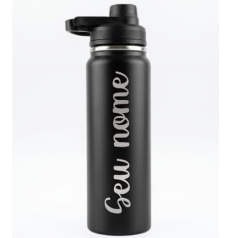 Garrafa Térmica 800ml Inox Personalização - Laser – Nome - Logo - Time